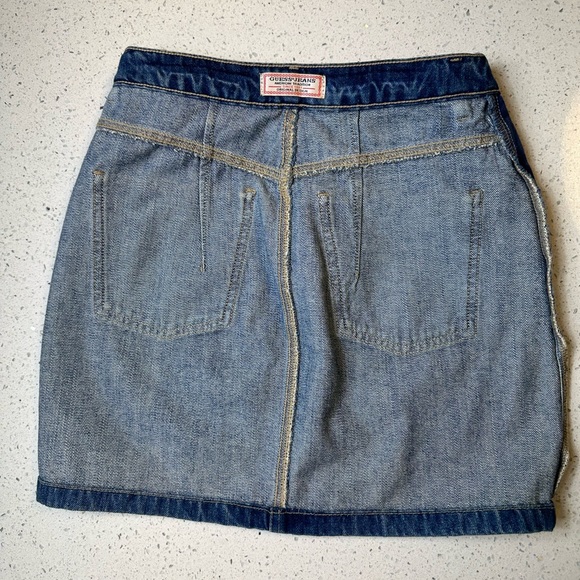 Vintage Guess Distressed Denim Mini Skirt! NWOT - Picture 8 of 14